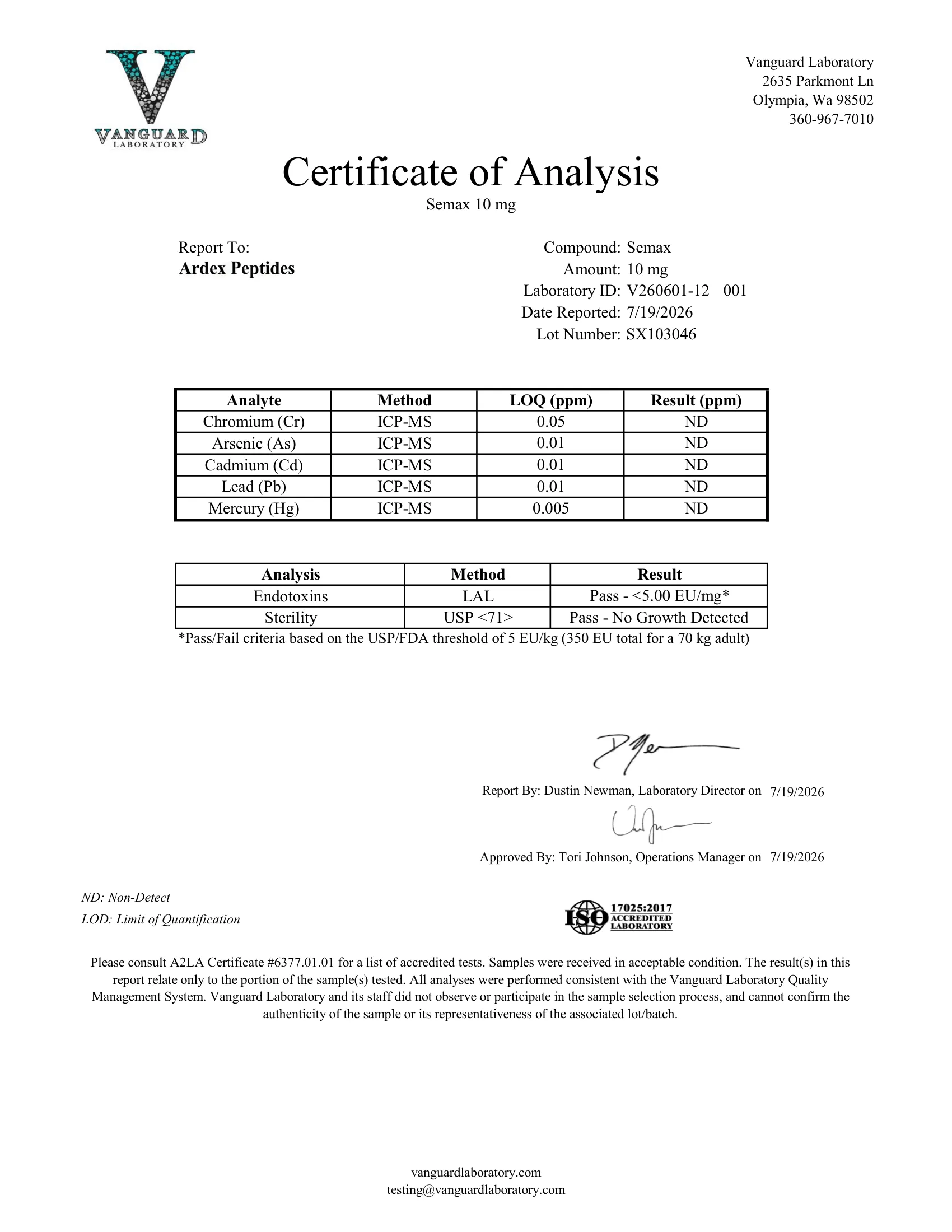 COA Document